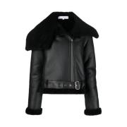 Shearling Skinn Bikerjakke