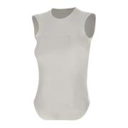 Hvit Bomull Tank Top Italia