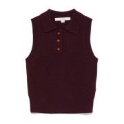 Ermeløs Polostrikk Vest