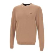 Herre Ullgenser, Beige, Rund Hals