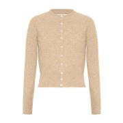 Beige Cardigan med knappelukking