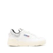 Hvite Chunky Sole Sneakers med Logo Patch