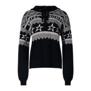 Stjerne Intarsia Half Zip Hoodie