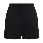 Sort bomulls sweatshorts