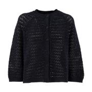 Strikket Lysende Knapp Cardigan