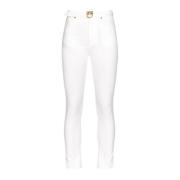 Hvit Love Birds High Waist Jeans