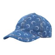 Måne Laser Denim Baseball Cap Lyseblå