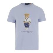 Bomull Polo Bear T-skjorte Lyseblå