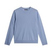 Blå J.Lindeberg Keane Light Merino Crew Neck Gensere