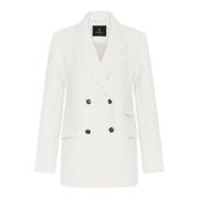 Elegant Snow White Blazer med lommer