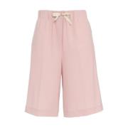 Rose Bermudas Ullblanding Elastisk Midje