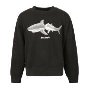 Hai Sweatshirt med Frontlogo Detalj