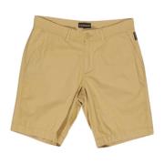 Sennep Bomull Plain Shorts med Lommer