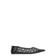 Spisse Ballet Flats med Logo Detaljer