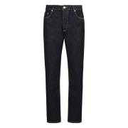 Straight-leg Jeans med Metallnagler