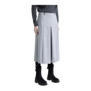 Ull og viskoseblanding lett flanell culottes