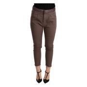 Brun Skinny Cropped Bukser