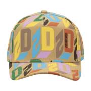 Monogram Baseball Cap med spenne lukking