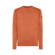 Bomull Techno Vask Oransje Crewneck Skjorte