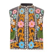 Bohemian-inspirert Blomsterbrodert Vest