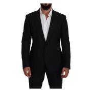 Elegant enkeltspent blazer i ullblanding