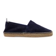 Blå Semsket Slip-On Espadrilles Sko