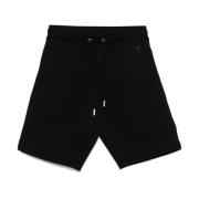 Sort Elastisk Snøring Midje Shorts