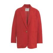 Oransje Blazer med Notched Revers