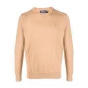 Beige Genser med Brodert Logo