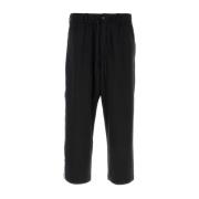 Stilig svart nylon joggers