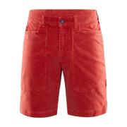 Corduroy Røde Shorts Trendy Sporty