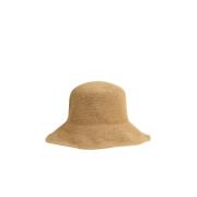 Beige Straw Hat - Klassisk Stil