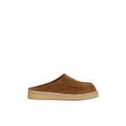 Brun Semsket Logo Sandaler Slip-On