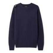 Milano Strikket Crew Neck i True Navy