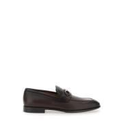 Brun Skinn Loafers Slip-on Stil