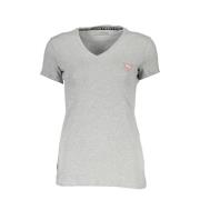 Grå V-Neck Logo Tee