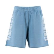 Sporty bomullsfleece shorts