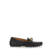 Sorte Loafers med Ringdetalj