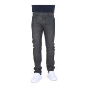 Sort Slim Fit Bomull Jeans