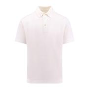 Piqué-bomulls poloshirt med broderi