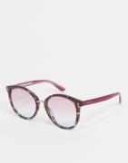 Etro round sunglasses in red marble