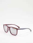 Emporio Armani square lens sunglasses-Black