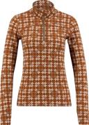 Ulvang Women's Maristua Turtle Neck With Zip Bombay Brown/Vanilla