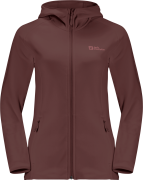 Jack Wolfskin Women's Baiselberg Hooded Full Zip Dark Maroon