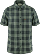 Fjällräven Men's Övik Travel Shirt Short Sleeve Dark Navy/Patina Green