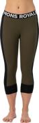 Mons Royale Women's Cascade Merino Flex 200 3/4 Legging Dark Olive