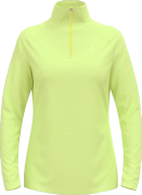 Odlo Women's Midlayer 1/2 Zip Run Easy Warm Shadow Lime Melange