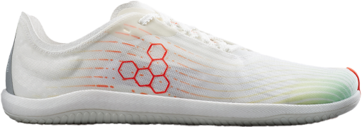 Vivobarefoot Men's Primus Flow Bright White/Neon Orange