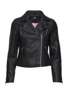 Onlgemma Faux Leather Biker Otw Noos Skinnjakke Skinnjakke Black ONLY