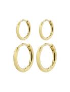 Ariella Recycled Hoop Earrings 2-In-1 Set Accessories Jewellery Earrin...